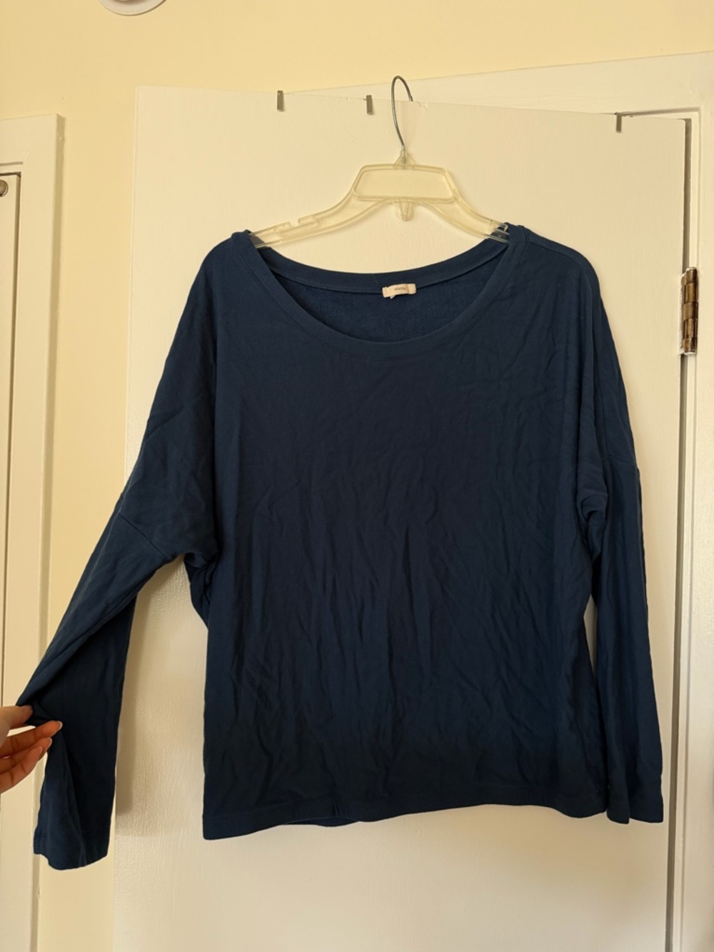Eberjey Blue Long Sleeve Scoop Neck Tee